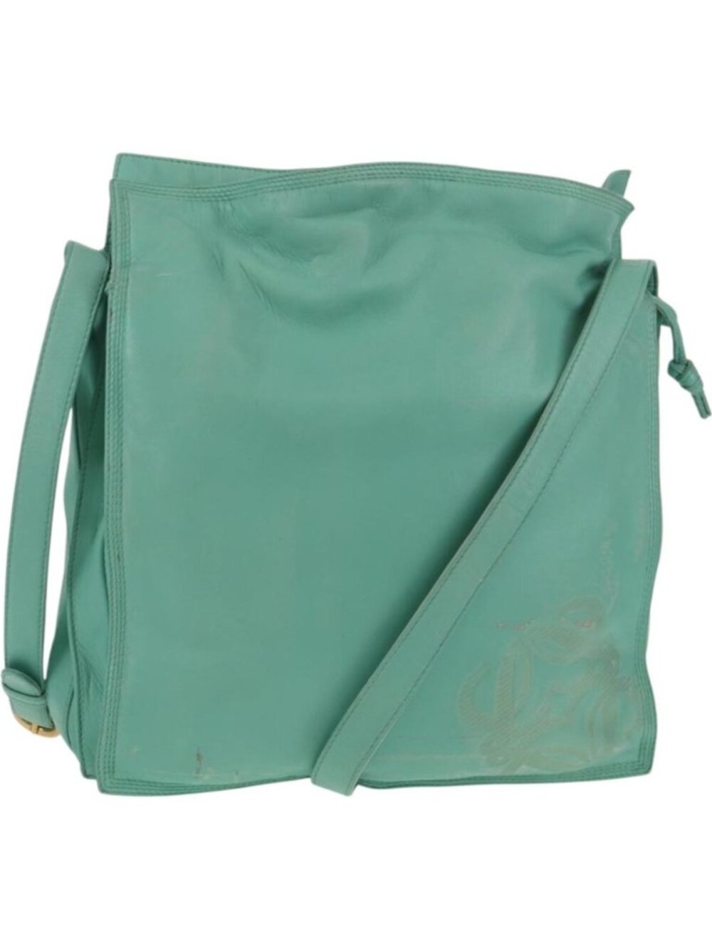LOEWE Anagram Shoulder Bag Leather Peppermint